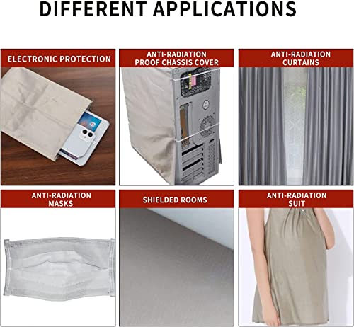 Faraday Fabric Cage Kit for EMF Protection - 44" W x 108" L Fabric + 36" L Tape + Scissors - Essential EMF Shielding Sol