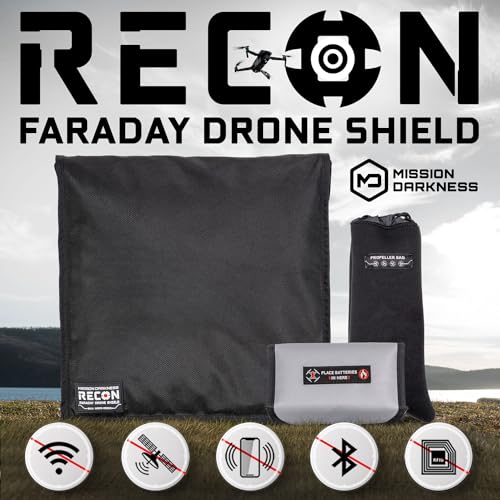 Mission Darkness Recon Faraday Drone Shield - Military-Grade RF Shielding for Drones & UAVs Electronics Mobile Devices -