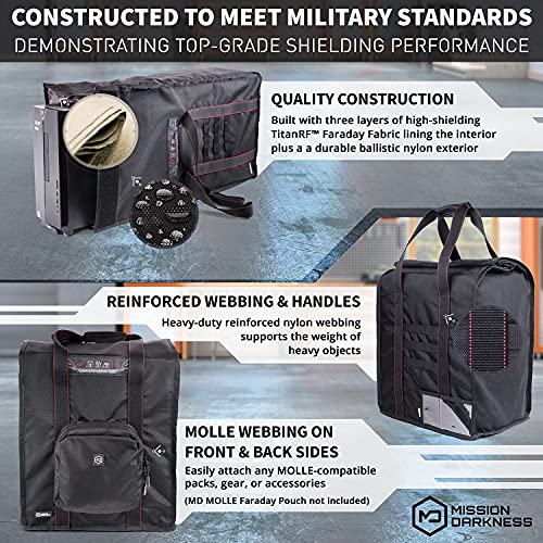 Mission Darkness T10 Faraday Bag for Computer Towers & XL Electronics – Military-Grade RF Signal Blocking & EMP & CME Pr