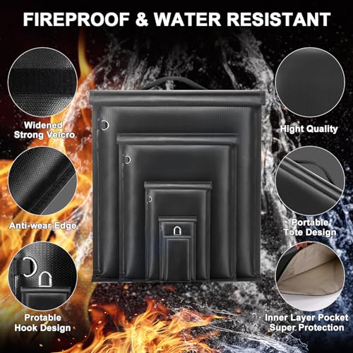 Large 5 Pack Faraday Bags for Laptops & Tablets & Phones & Car Keys | Anti-Tracking Faraday Cage with Handle for Signal