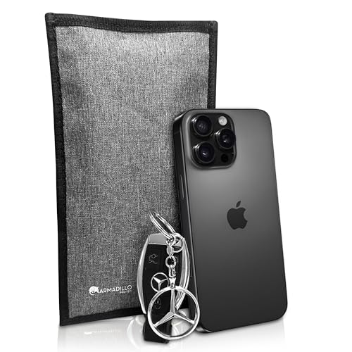 Faraday Bag for Cell Phone & Key Fob - RFID Signal Blocking Pouch - Anti-Tracking Protection for Phones and Car Keys Far