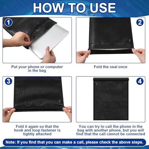 8 Pack Faraday Cages for Car Keys, Laptops, Tablets, Phones: Fireproof and Waterproof Faraday Key Protector Large Farada