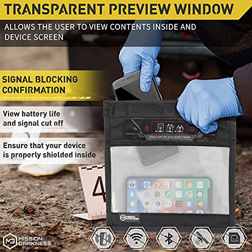 Mission Darkness NeoLok Window Faraday Bag for Phones: Secure Magnetic Closure & Transparent Window - Law Enforcement &