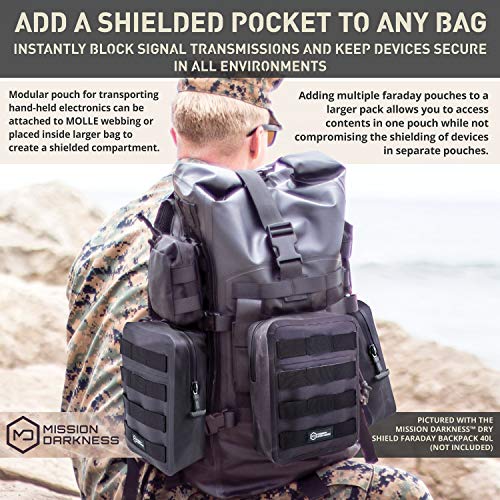 Mission Darkness Dry Shield MOLLE Faraday Pouch (2nd Gen) - Waterproof & Submergible, Signal Blocking, Data Privacy
