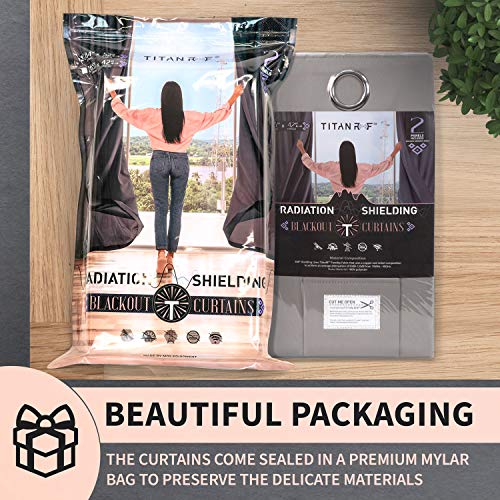 Mission Darkness TitanRF Radiation Shielding Blackout Curtains for EMF Protection, Suitable for Home Use, Blocks Radio F