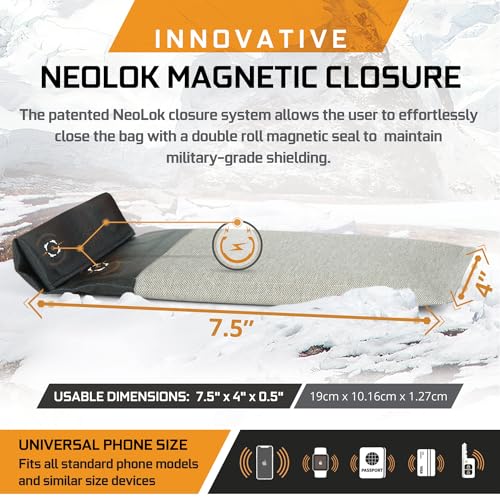 Mission Darkness Dry Shield Faraday Phone Sleeve for Phone Protection, Signal Blocking, Anti-Tracking // Slim Waterproof