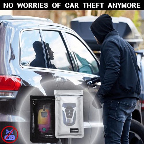 Faraday Bags for Phones Anti-Theft Signal Blocker for Car Keys 2 Packs