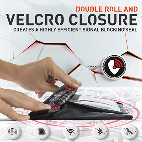 Mission Darkness Non-Window Faraday Bag for Phones (4-Pack) - Signal Blocking Bag for Law Enforcement & Military - Hacki