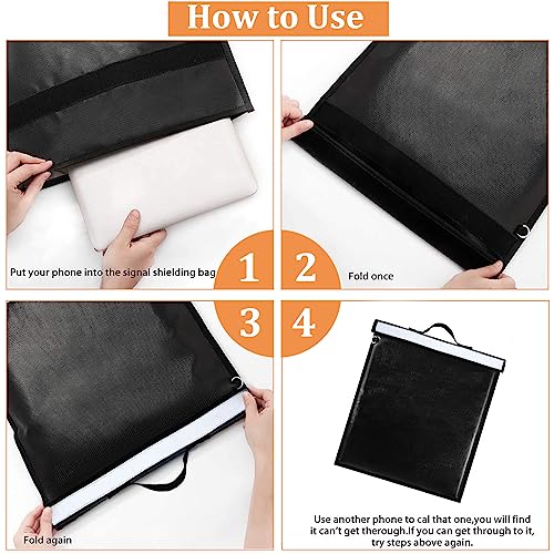 Faraday Bags for Laptops & Phones + Shielding + Protection from Electromagnetic Interference + Lightweight & Padded (16"