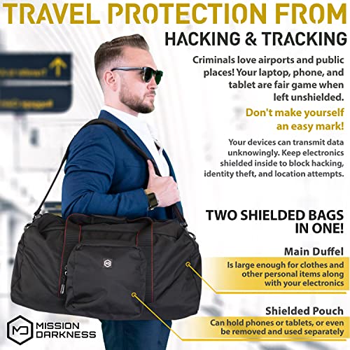 Mission Darkness Protected Traveler Faraday Bag Bundle - EMP Protection for Tech Lovers on the Go