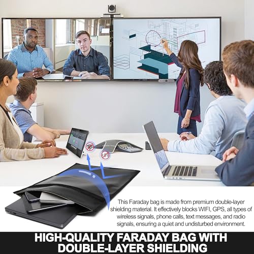 Large Faraday Case 18.5" x 1|7" for Laptops, Signal Blocking Bag with Superior RFID Signal Shielding Large Faraday Case