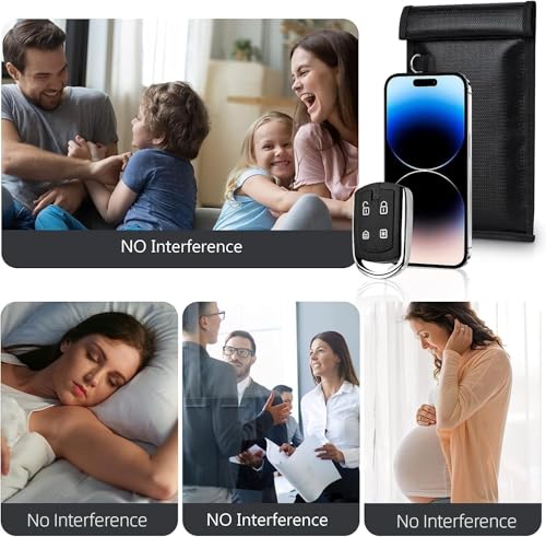 Faraday Bags 4 Pack EMP Proof Cage for Phones Tablets & Car Keys Faraday Bags 4 Pack RFID Signal Blocker Bag for Anti-