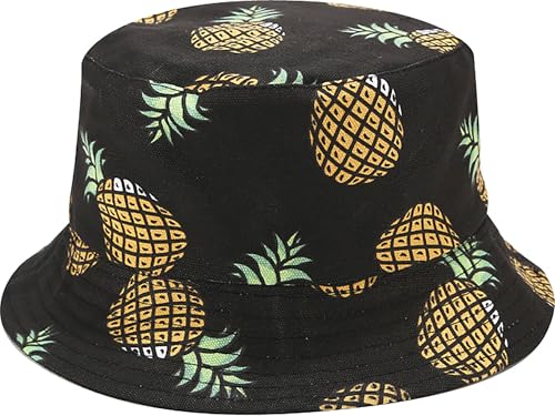 Joylife Banana Print Bucket Hat Fruit Pattern Fisherman Hats for Men Summer Sun Protection Reversible Packable Cap | Jo