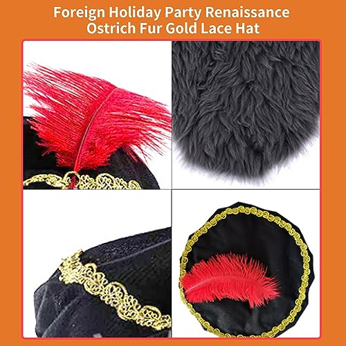 Medieval Hat with Beard for Minstrel Costume | Medieval Renaissance Hat Accessories for Renaissance Costume | Degpum Me