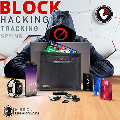 Mission Darkness Faraday Bag Bundle - RF Shielding, EMF Reduction, and Anti-Tracking for Phone, Tablet, and Laptop Size