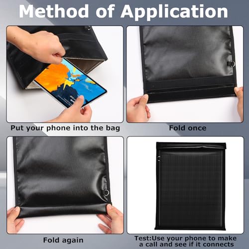 4 Pack Waterproof & Fireproof Faraday Bags for Phone Documents EMP RFID Blocking Pouch Car Keys Anti Theft | 4 Pack Far