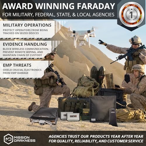 Mission Darkness Recon Faraday Drone Shield - Military-Grade RF Shielding for Drones & UAVs Electronics Mobile Devices -