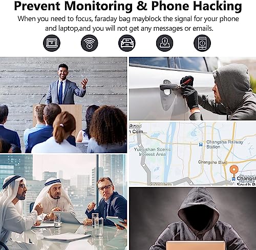 Simket Faraday Bags for Phones and Car Key 2 Pack Signal Blocking Pouch Black Simket Faraday Bags for Phones and Car K