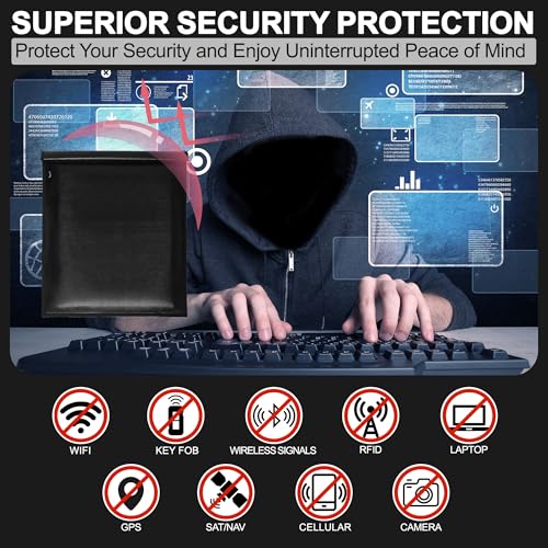 Large Faraday Case 18.5" x 1|7" for Laptops, Signal Blocking Bag with Superior RFID Signal Shielding Large Faraday Case