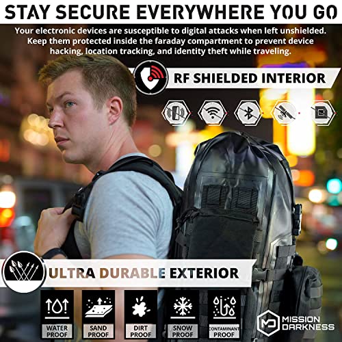 Mission Darkness Dry Shield Faraday Backpack 40L - Waterproof and Anti-Tracking | Mission Darkness Dry Shield Faraday B