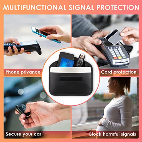 2 Pack Faraday Bags for Phone and Car Keys, Anti Theft Car Protection, Signal Blocking Key Pouch