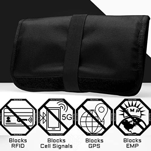 Faraday Bag for Phones and Other Small Electronics | Data Security | Executive Travelers | Shoulder Strap Included | Tra