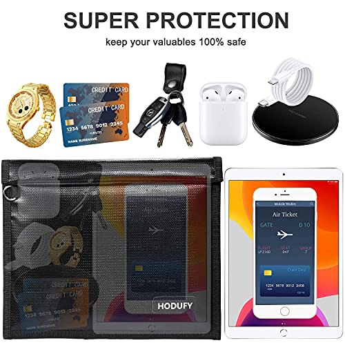 Fireproof & Waterproof Faraday Cage for Cell Phone Signal Jammer - Faraday Bags 9.8 x 11 Inches - Car RFID Signal Block