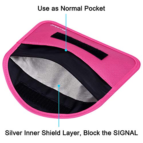 Signal Blocking Bag, Techion RFID Faraday Bag Shield Pouch Wallet Case for Cell Phone and Car Key FOB - Privacy Protecti