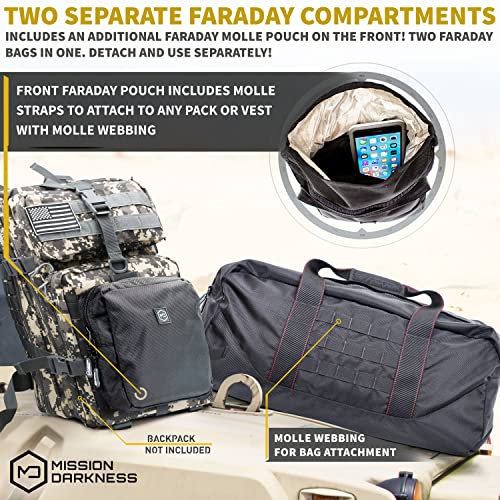 Mission Darkness Protected Traveler Faraday Bag Bundle - EMP Protection for Tech Lovers on the Go
