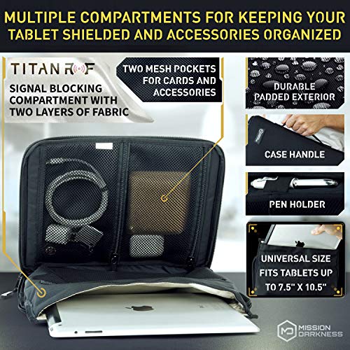 Mission Darkness Black Wallet Case for Men's Everyday Use | Durable Protection, Multiple Card Slots | 5.5"x|5"x0.5" | Po