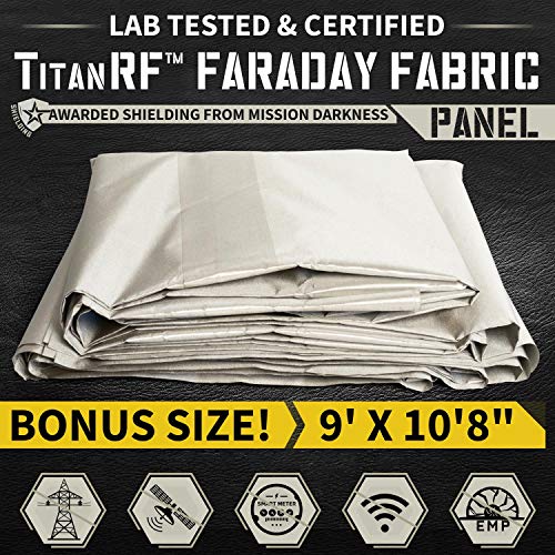 Mission Darkness TitanRF Faraday Fabric Panel - Military Grade RF Signal Blocker - Military Personnel - Outdoor Operatio