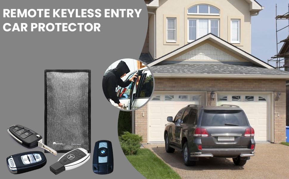 Faraday Bag for Cell Phone & Key Fob - RFID Signal Blocking Pouch - Anti-Tracking Protection for Phones and Car Keys Far