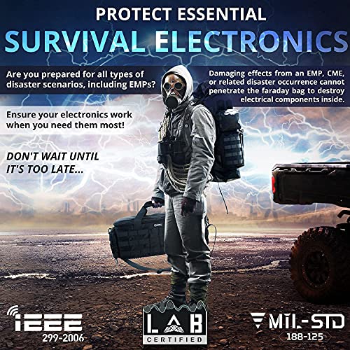 Mission Darkness Padded Utility Faraday Bag for Electronics Protection // Ideal for Tactical Gear Enthusiasts // Blocks