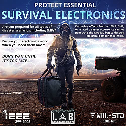 Mission Darkness T10 Faraday Bag for Computer Towers & XL Electronics – Military-Grade RF Signal Blocking & EMP & CME Pr