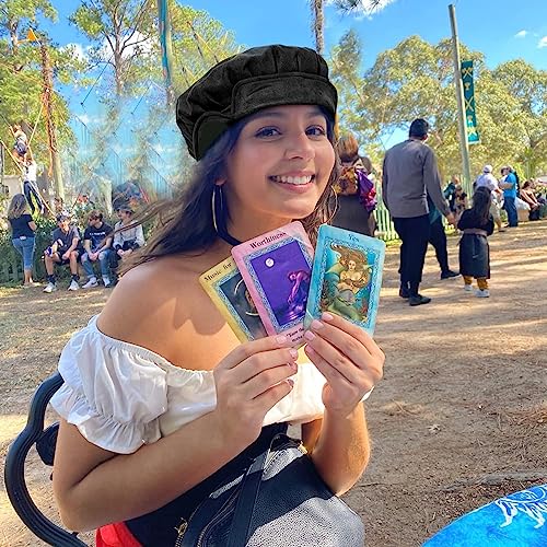 Medieval Beret Faux Suede Hat for Men Women Renaissance Festival Cosplay Costume Accessory | KUOIN Medieval Beret Faux